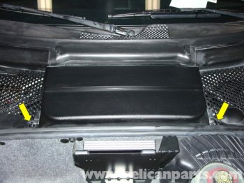 battery pack is found in the front trunk area storage space regarding the Carrera.
